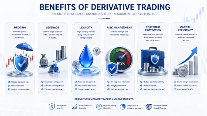 Benefits of Derivative Trading - Leverage Liquidity Hedging Flexibility Capital Efficiency
