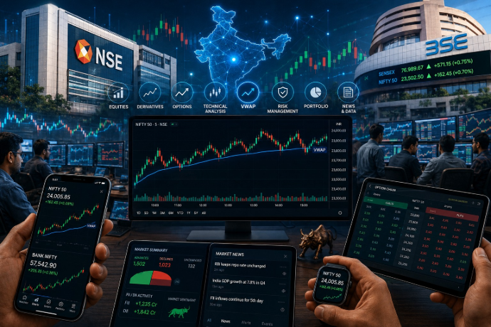 Indian Stock Market Trading Floor NSE