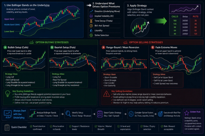 Bollinger Bands strategy for option buying and option selling in Indian stock market